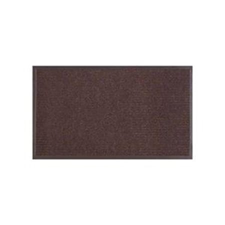 Planon 18 x 28 in. Dual Rib Floor Door Mat, Chocolate Brown PL2669383